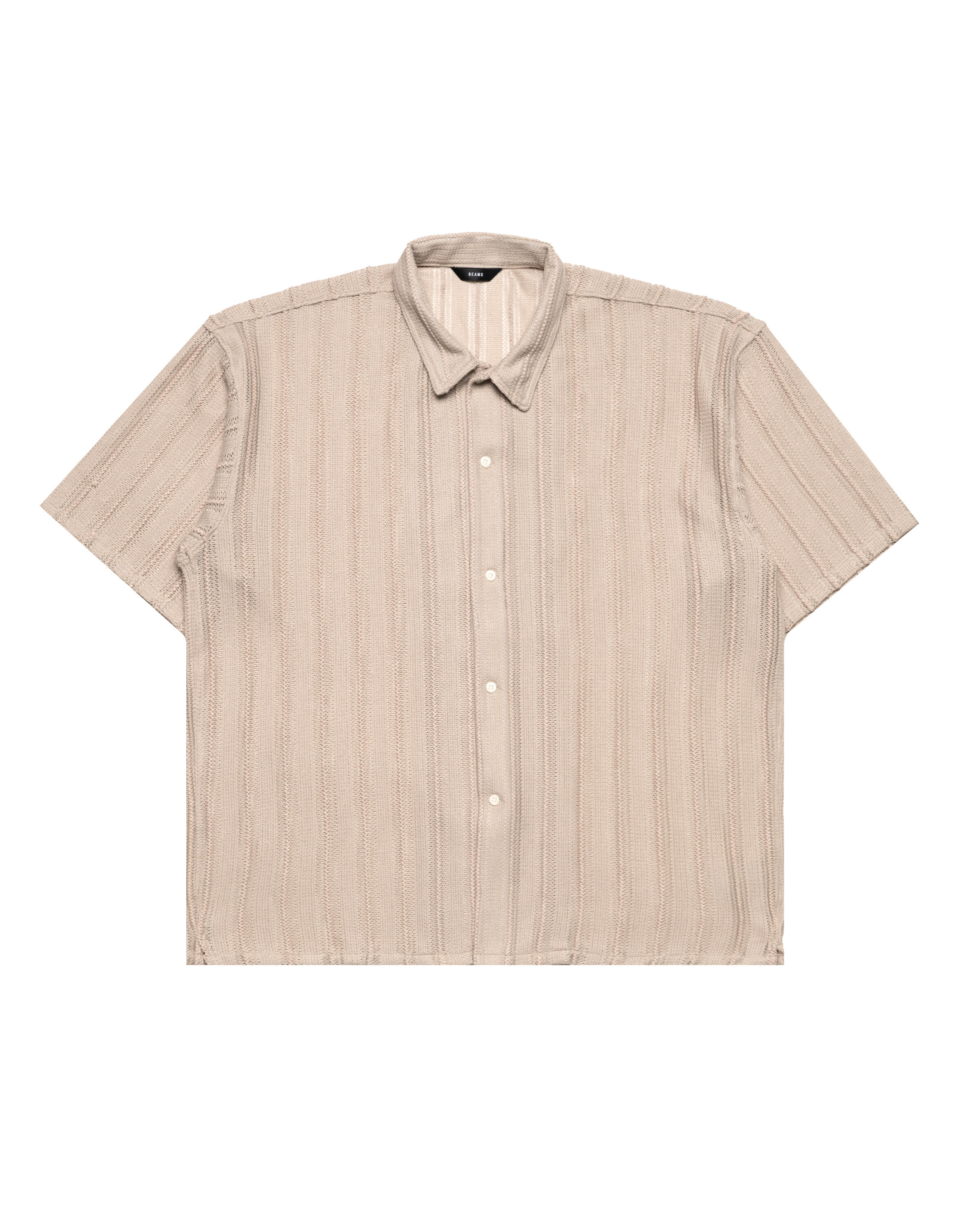 Beams MESH OPEN COLLAR SHIRT | 11011512147-20 | AFEW STORE